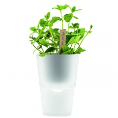 Горшок для растений с функцией самополива Flowerpot, фарфоровый, белый