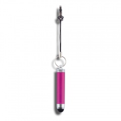 Брелок для ключей с ручкой-стилусом, розовый