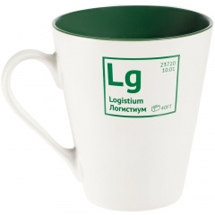 Кружка «Разделение труда. Логистиум», белая с зеленым