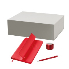 Подарочный набор Passion, Molto, красный (колонка, ежедневник, ручка)