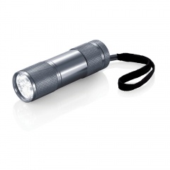 Алюминиевый фонарик Quattro, серый
