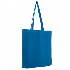 Сумка для покупок из хлопка "Eco"; синий; 38х42 см; 100% хлопок; шелкография