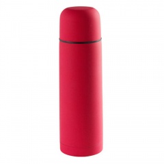 “ермос вакуумный "Flask",сталь с покрытием софт тач, красный, 500 мл.