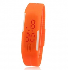 Часы наручные электронные A-WATCH в пластиковой коробке, цвет оранжевый