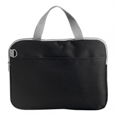 Конференц-сумка "Тодес-2" с отделением для ноутбука, черный, 40*30*2,5 см; полиэстер 600D; шелког