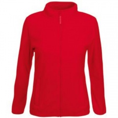 Толстовка "Lady-Fit Full Zip Fleece", красный_XL, 100% п/э, 250 г/м2