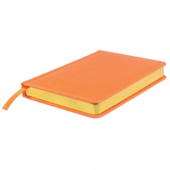 ≈жедневник датированный Joy, ј5,  оранжевый, белый блок, золотой обрез