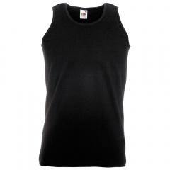 Майка мужская "Athletic Vest", черный_2XL, 100% хлопок, 160 г/м2