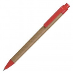 GREEN TOUCH, ручка шариковая, красный, картон/пластик