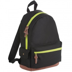 Рюкзак "PULSE", черный/зеленый, полиэстер  600D, 42х30х13 см, V16 литров