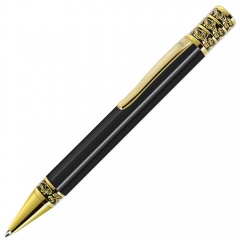 GRAND, ручка шариковая, черный/золотистый, металл