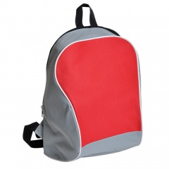 Промо-рюкзак "Fun"; серый с красным; 30х38х14 см; полиэстер