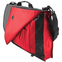 Конференц-сумка "Pilot"; черный с красным; 38х27х7 см; полиэстер