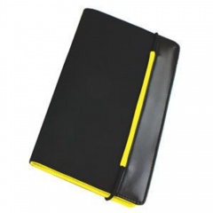 Визитница "New Style" на резинке  ( (60 визиток); черный с желтым; 19,8х12х2 см; нейлон; 