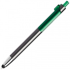 PIANO TOUCH, ручка шариковая со стилусом для сенсорных экранов, графит/зеленый, металл/пластик