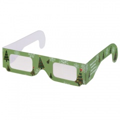 Ќовогодние 3D очки Ђ≈лочкиї, зеленые