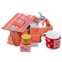 Подарочный новогодний набор «Праздничное чаепитие», красный