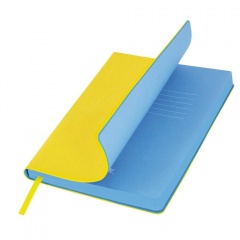Ежедневник недатированный, Portobello Trend, River side, 145х210, 256 стр, желтый/голубой