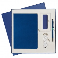 Подарочный набор Portobello/ Canyon City ярко-синий (Ежедневник недат А5, Ручка, Power Bank)